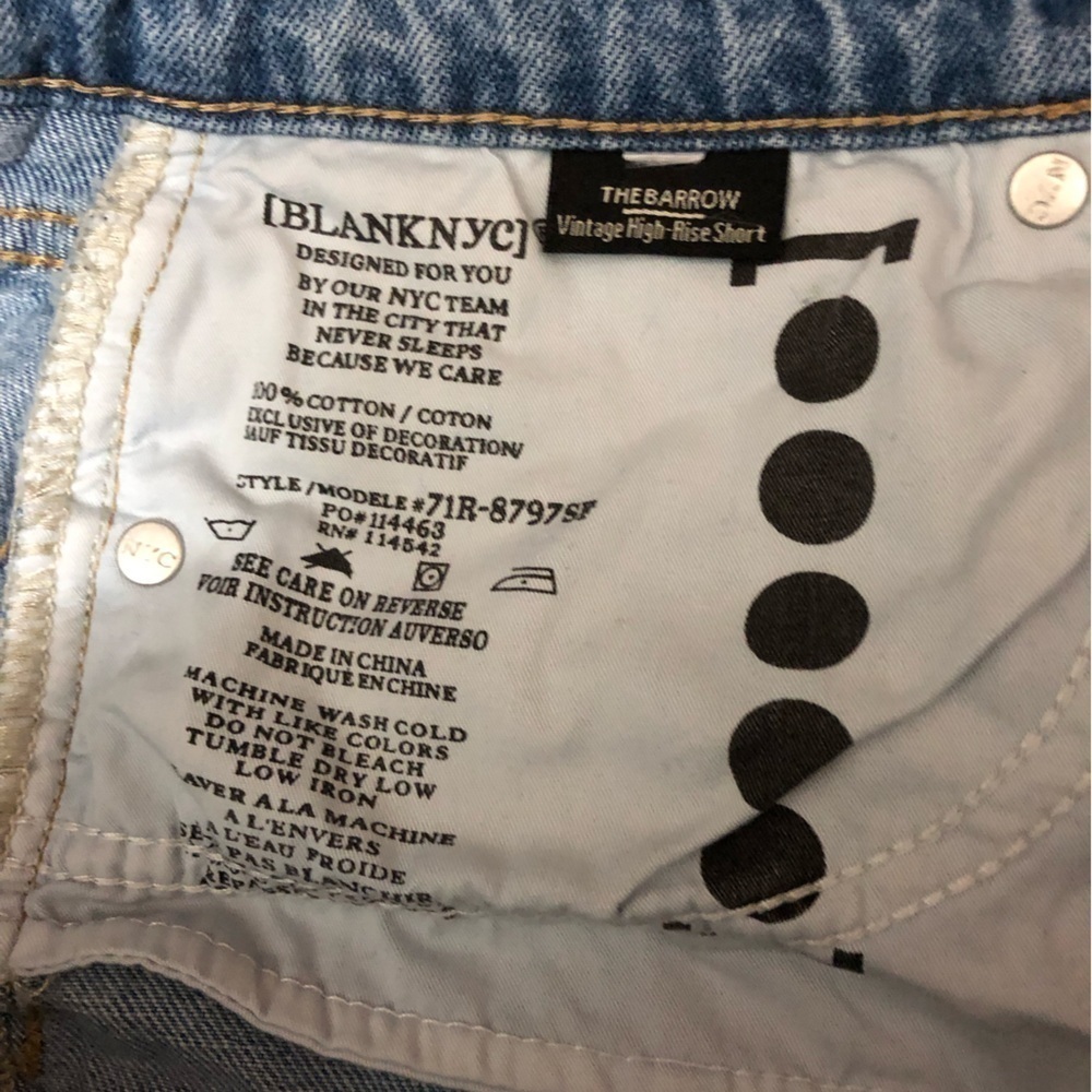 Blank NYC The Barrow Denim Shorts, Stars, Pre loved. Great cond. US Size 10/12 - Picture 4 of 8